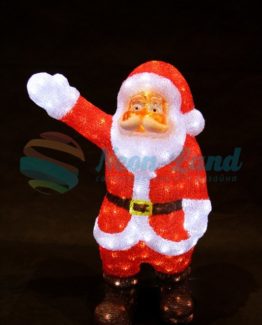 Акриловая светодиодная фигура "Санта Клаус приветствует" 60 см