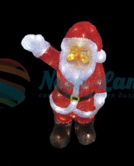 Акриловая светодиодная фигура "Санта Клаус приветствует" 30 см