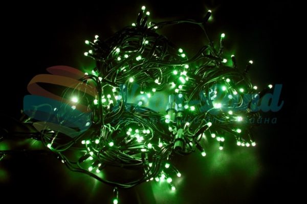 Гирлянда модульная  "Дюраплей LED"  20м  200 LED  черный каучук Зеленая