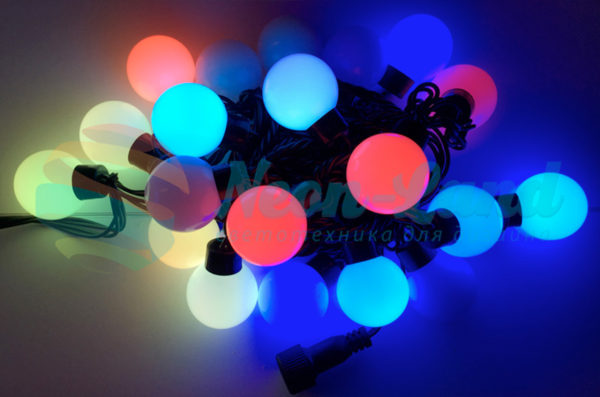Светодиодная гирлянда Rich LED Шарики RGB 23 мм