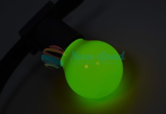 Лампа шар e27 5 LED  Ø45мм - зеленая