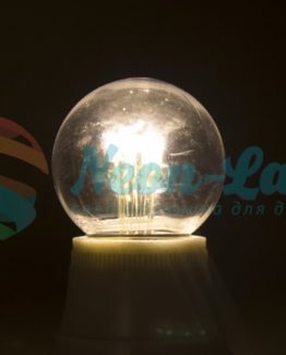 Лампа шар e27 6 LED  Ø45мм - ТЕПЛЫЙ БЕЛЫЙ