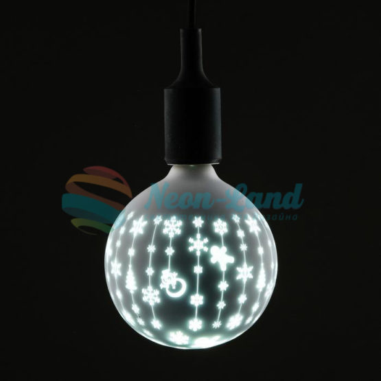Лампа светодиодная декоративная "Снежинки" G125