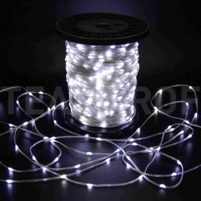 Светодиодная гирлянда "Краса" 200м, 2000 LED, прозрачный провод, белая